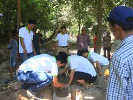 Toilet building activities of CBC’s staff for poor people at Prey Veng Province
